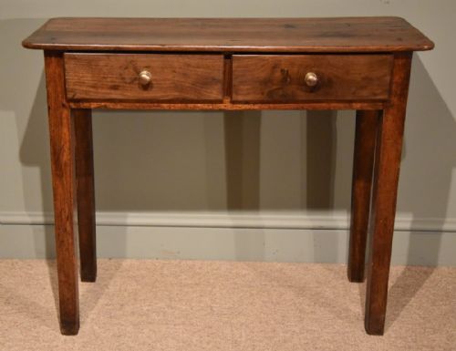A French Chestnut Two Drawer Side Table