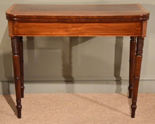 An Elegant Regency Mahogany Card Table