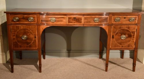 A Good George III Sheraton Period Mahogany Sideboard