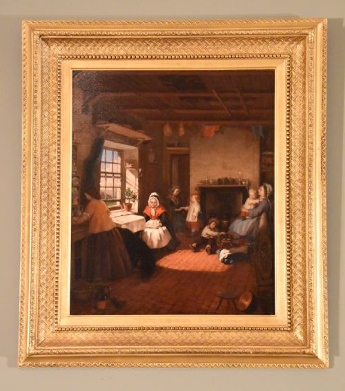 "A Cottage Interior" by Hugh Ford Creighton