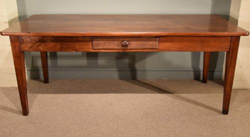 A French Provincial Mid 19th Century Cherry Wood Farmhouse Table