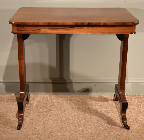 An Elegant Small Regency Period Rosewood Writing/side Table