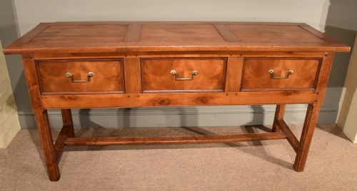 A French Mid 19th Century Cherry Wood Three Drawer Server