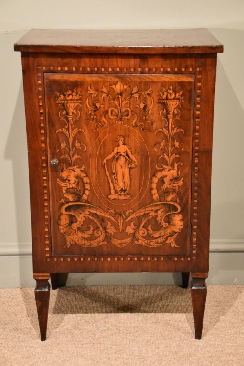 An Italian 19th Century Marquetry and Inlaid Walnut Cabinet
