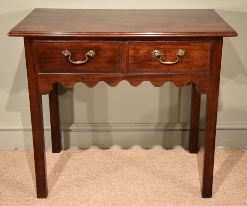 A Chippendale Period Mahogany Two Drawer Side Table