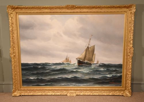 "A Breezy Day at Sea" by Vilhelm Victor Bille