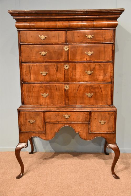 George I Walnut Chest on Stand