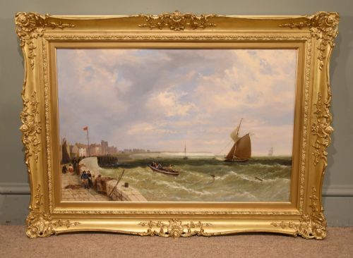 "A Kentish Harbour" Oil by James Meadows