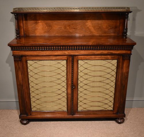 Fine Regency Rosewood and Brass Chiffonier