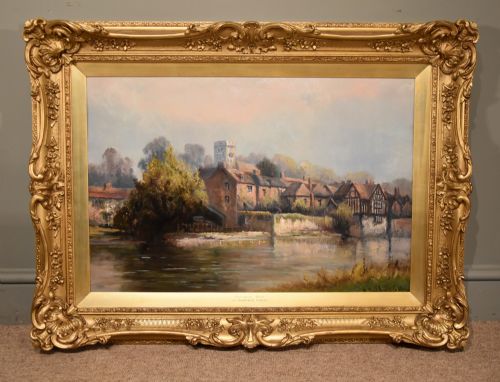 "Aylesford Kent" Oil by Henry Hadfield Cubley