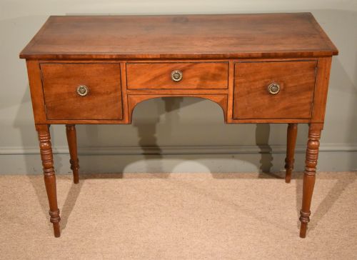 A Regency Mahogany Kneehole Side Table