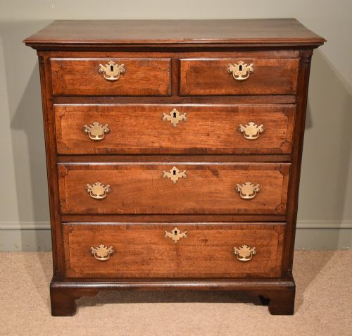George III North Country Oak and Crossbanded Chest