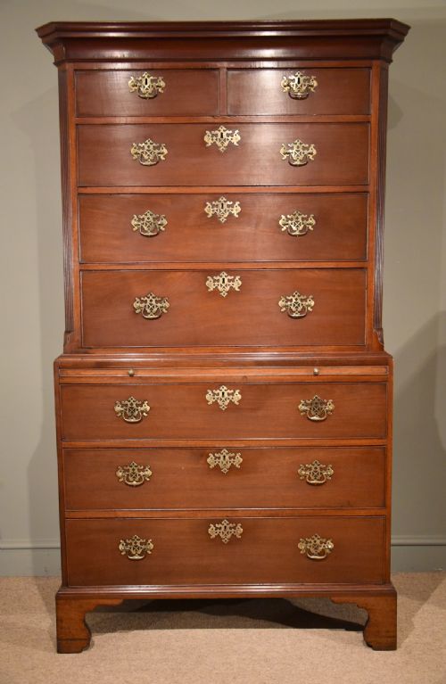 George III Mahogany Chest on Chest/tallboy