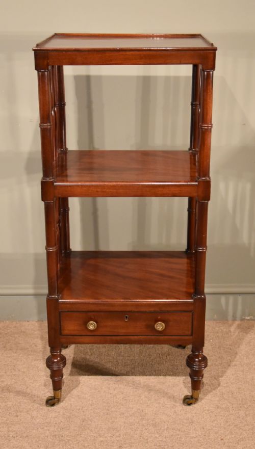 A Good George IV Late Regency Mahogany Two Tier Whatnot