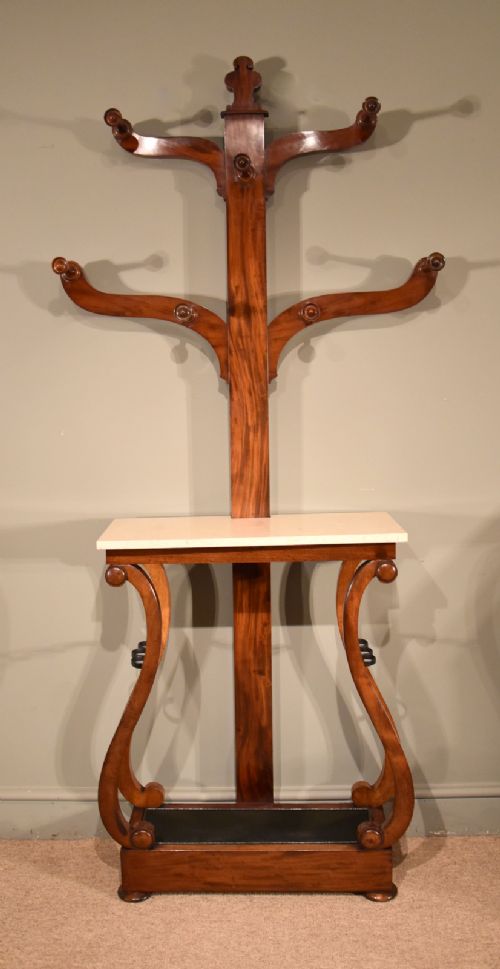 A Good Mid Nineteenth Century Mahogany Hall/hat Stand