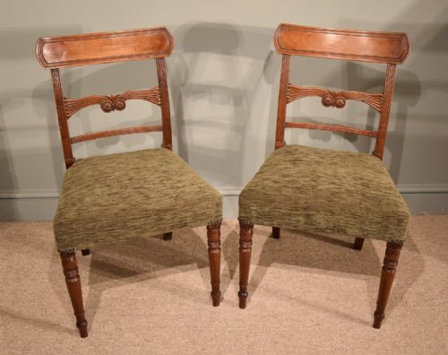 A Good Pair of Regency Mahogany Side Chairs
