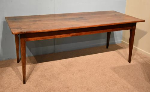 A Good Mid 19th Century French Cherry Wood Farmhouse Table