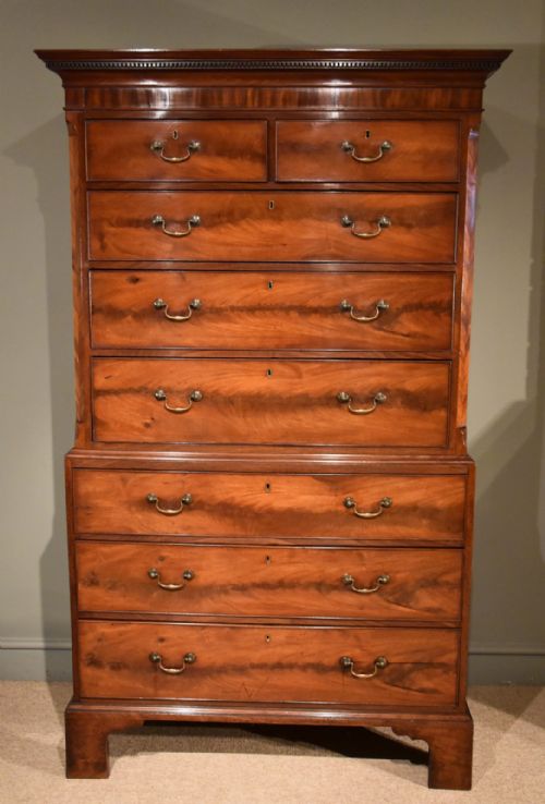 A George III Mahogany Tallboy/chest on Chest
