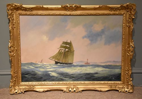 "Schooner at Sea" by Victor William Ellis