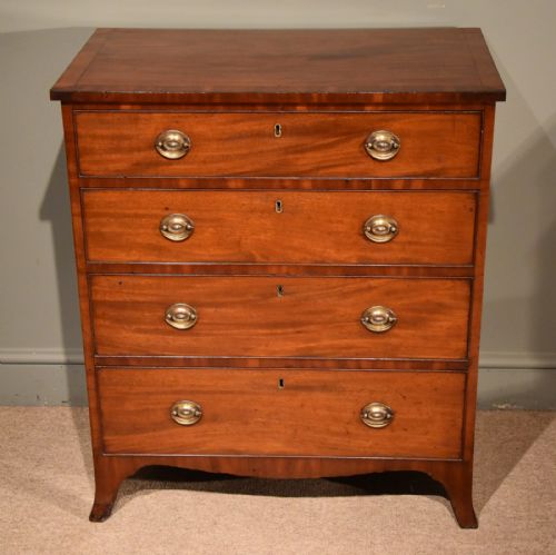 George III Mahogany Four Drawers Small Chest