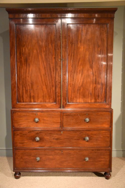 William IV Mahogany Linen Press.