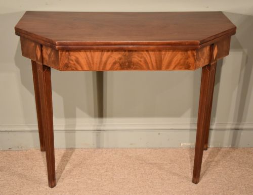 A George III Mahogany Fold Over Tea Table