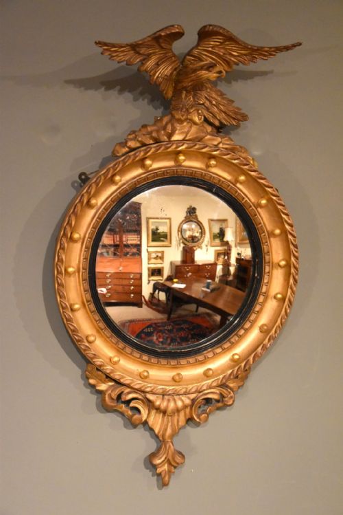 Small Convex Mirror with Eagle Surmount