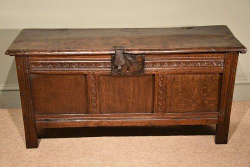 Oak Transitional Period Oak Coffer