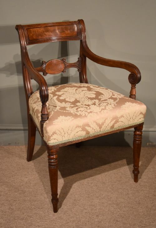 Regency Mahogany Carver Armchair