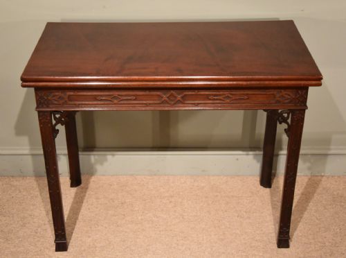 A Fabulous Mid 18th Century Mahogany Chippendale Period Card Table