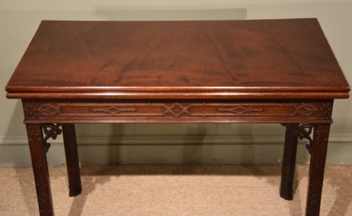 fig 1. A Fabulous Mid 18th Century Mahogany Chippendale Period Card Table