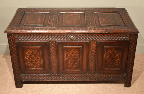 A Very Attractive Early 18th Century Oak Coffer