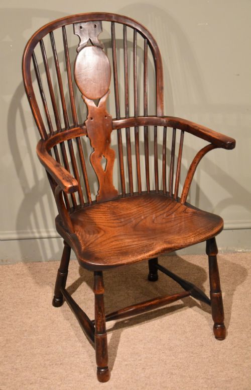 George III Yew Wood Windsor Armchair