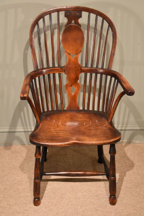 fig 1. George III Yew wood Windsor Armchair 