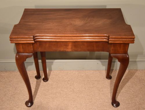 A Superb Early George III Mahogany Triple Top Card Table