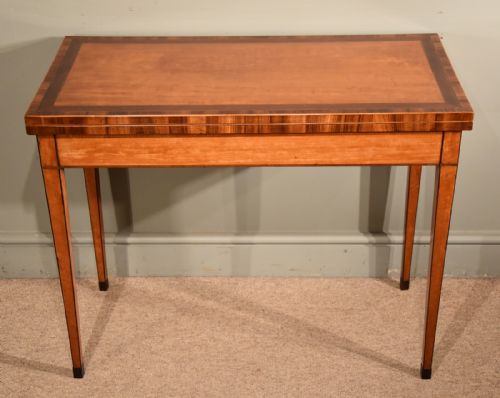 George III Satinwood Card Table