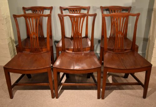 A Set of Six Early 19th Century Country Dining Chairs
