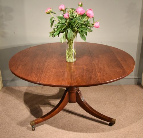 Rare and Unusual Anglo Indian Solid Padauk Breakfast/dining Table