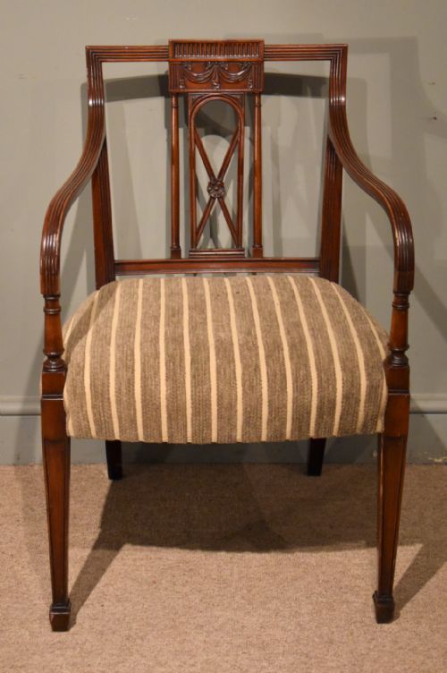 A Late 19th Century Hepplewhite Design Armchair