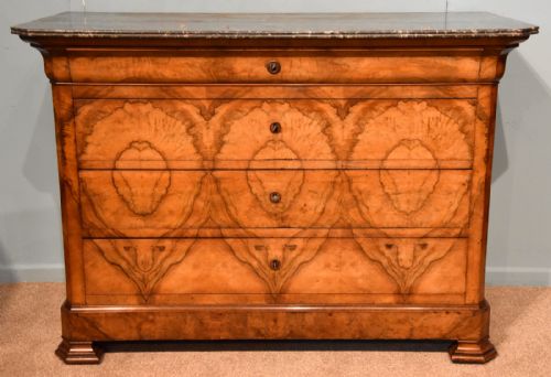 Good Mid 19th Century Walnut Commode with Marble Top