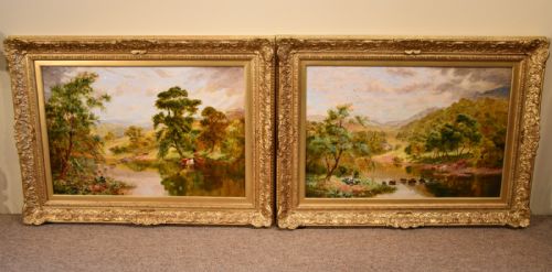 "The Fishermans Hunt" Oils Pair by William Irving