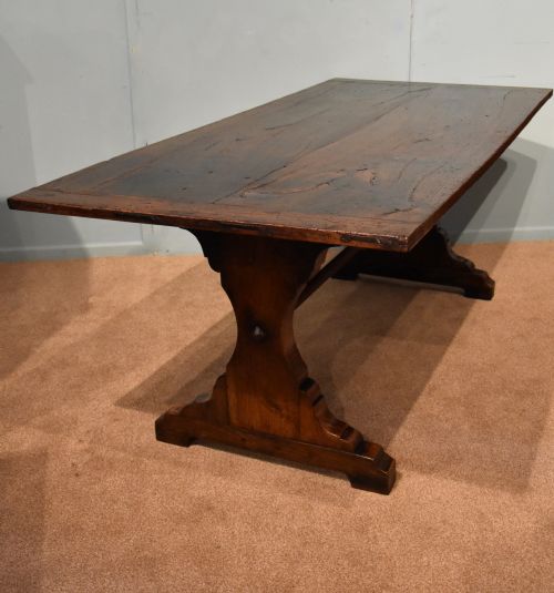 French 19th Century Perigord Chestnut Farm House Table