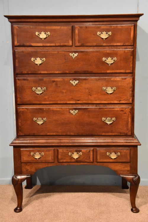 A George II Oak Chest on Stand