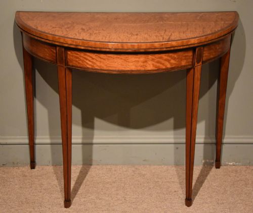 An Elegant George III Satinwood Card Table