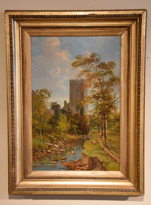"The Old Castle" Oil by R. Allen