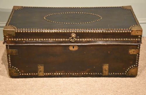 A Studded Camphorwood Stage Coach Trunk