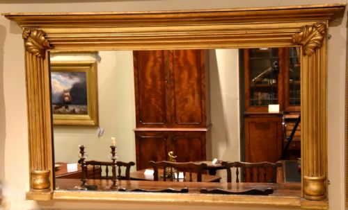 Large Giltwood Overmantle Mirror of Classical Design
