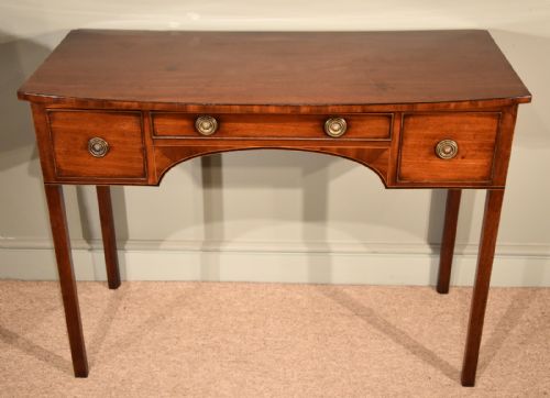 George III Mahogany Three Drawer Dressing Table