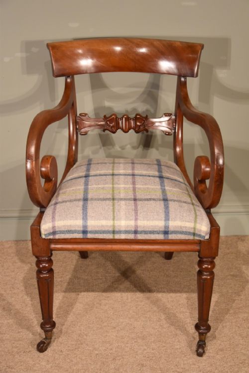 Regency Period Mahogany Desk Armchair