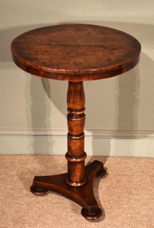 An Attractive Burr Elm and Elm Lamp/wine Table
